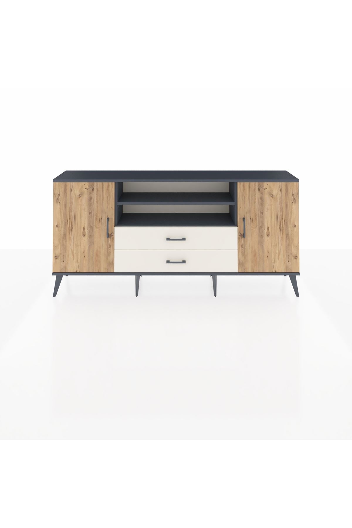 Arges Konsol 4 Raflı 2 Çekmeceli 2 Kapaklı 176x30x83 - S148M018V10A