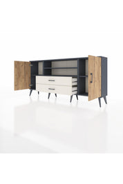 Arges Konsol 4 Raflı 2 Çekmeceli 2 Kapaklı 176x30x83 - S148M018V10A
