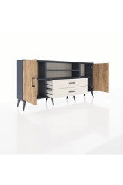Arges Konsol 4 Raflı 2 Çekmeceli 2 Kapaklı 176x30x83 - S148M018V10A