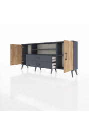 Arges Konsol 4 Raflı 2 Çekmeceli 2 Kapaklı 176x30x83 - S148M018V11A