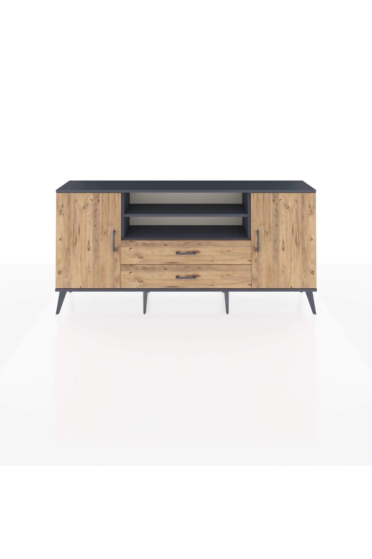 Arges Konsol 4 Raflı 2 Çekmeceli 2 Kapaklı 176x30x83 - S148M018V12A