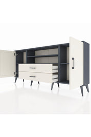 Arges Konsol 4 Raflı 2 Çekmeceli 2 Kapaklı 176x30x83 - S148M018V13A