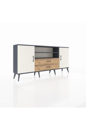 Arges Konsol 4 Raflı 2 Çekmeceli 2 Kapaklı 176x30x83 - S148M018V15A