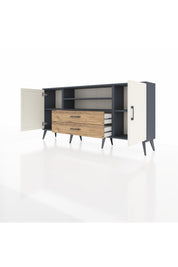 Arges Konsol 4 Raflı 2 Çekmeceli 2 Kapaklı 176x30x83 - S148M018V15A