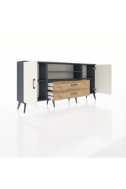 Arges Konsol 4 Raflı 2 Çekmeceli 2 Kapaklı 176x30x83 - S148M018V15A