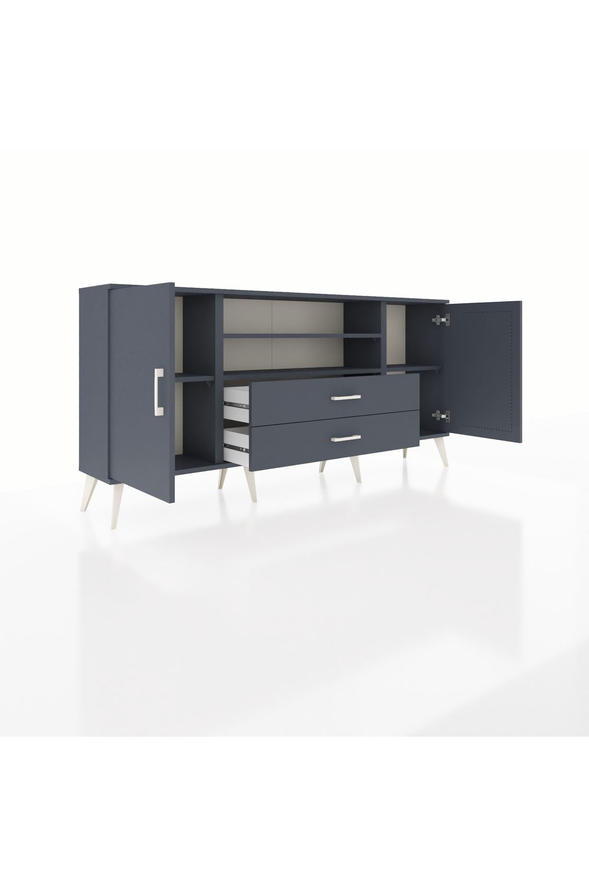 Arges Konsol 4 Raflı 2 Çekmeceli 2 Kapaklı 176x30x83 - S148M018V17A
