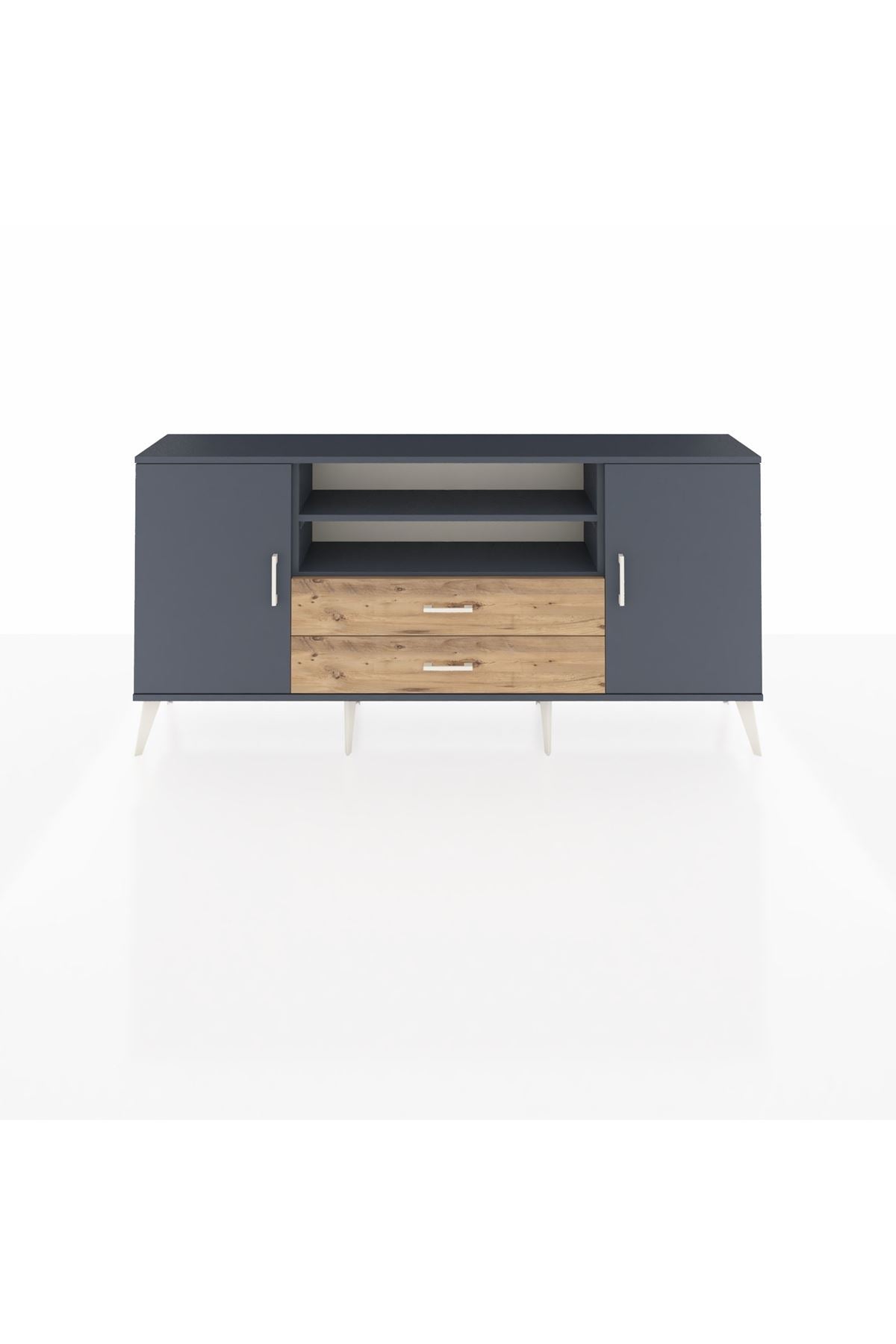 Arges Konsol 4 Raflı 2 Çekmeceli 2 Kapaklı 176x30x83 - S148M018V18A