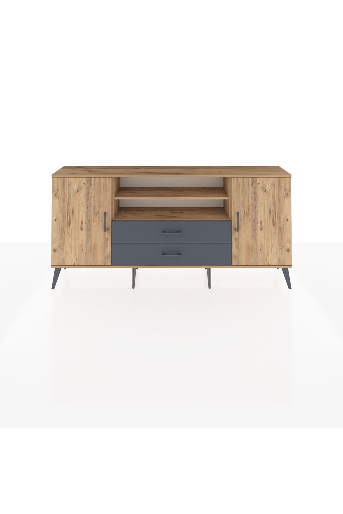 Arges Konsol 4 Raflı 2 Çekmeceli 2 Kapaklı 176x30x83 - S148M018V20A