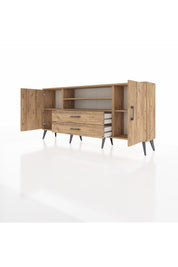 Arges Konsol 4 Raflı 2 Çekmeceli 2 Kapaklı 176x30x83 - S148M018V21A