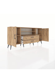 Arges Konsol 4 Raflı 2 Çekmeceli 2 Kapaklı 176x30x83 - S148M018V21A