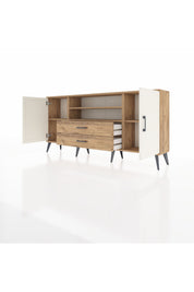 Arges Konsol 4 Raflı 2 Çekmeceli 2 Kapaklı 176x30x83 - S148M018V24A