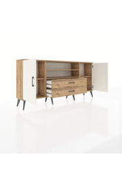 Arges Konsol 4 Raflı 2 Çekmeceli 2 Kapaklı 176x30x83 - S148M018V24A