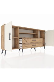Arges Konsol 4 Raflı 2 Çekmeceli 2 Kapaklı 176x30x83 - S148M018V24A