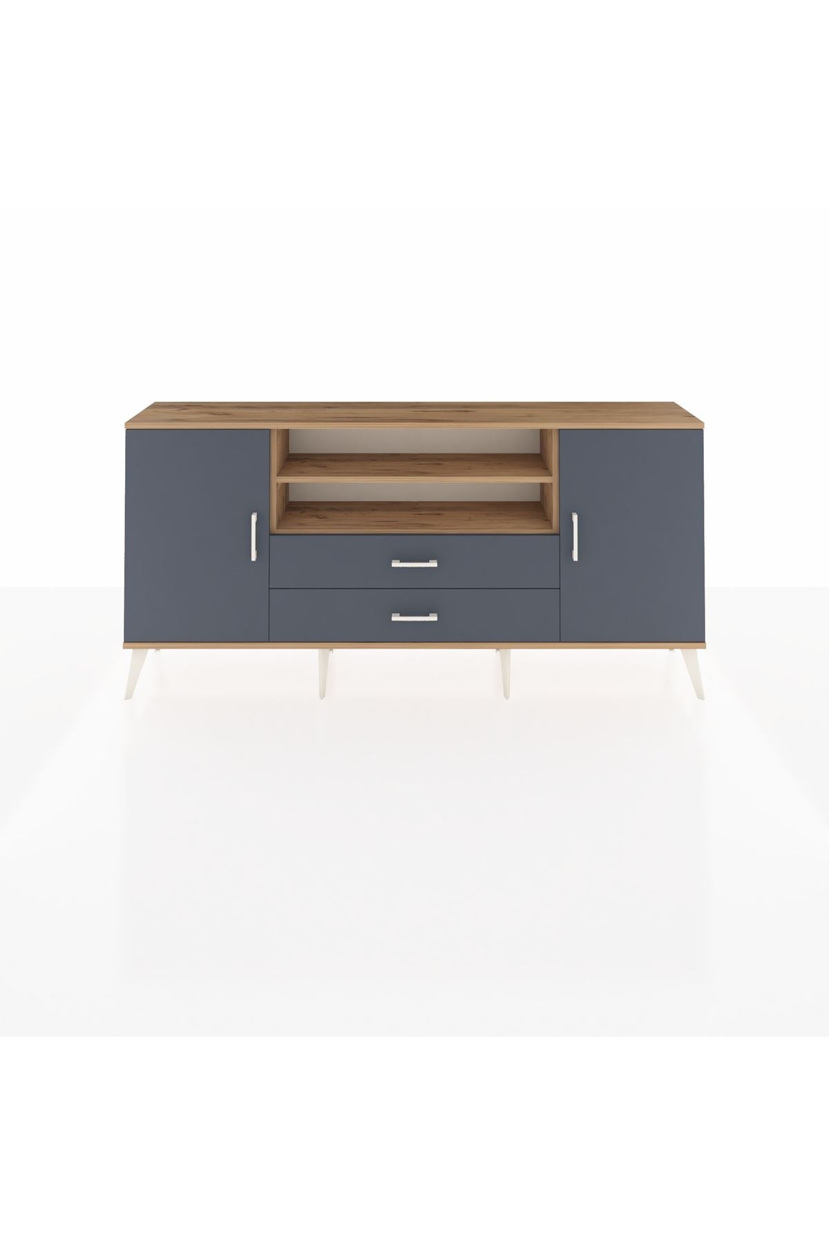 Arges Konsol 4 Raflı 2 Çekmeceli 2 Kapaklı 176x30x83 - S148M018V26A