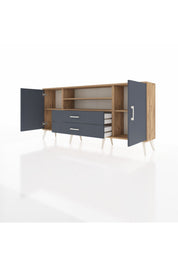 Arges Konsol 4 Raflı 2 Çekmeceli 2 Kapaklı 176x30x83 - S148M018V26A