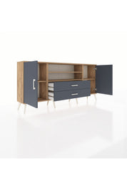 Arges Konsol 4 Raflı 2 Çekmeceli 2 Kapaklı 176x30x83 - S148M018V26A
