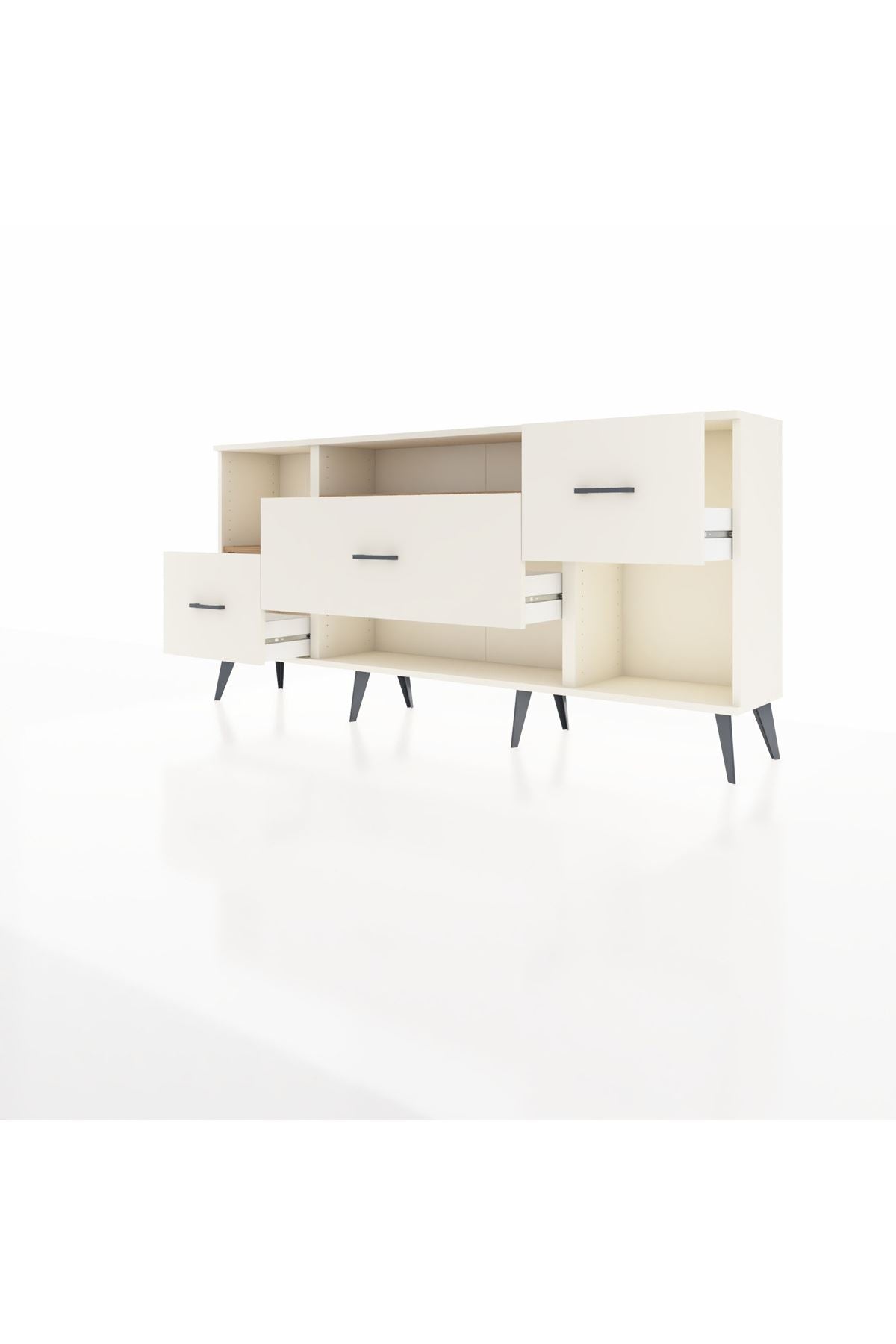 Arges Konsol 2 Raflı 3 Çekmeceli 176x30x83 - S148M019V01A