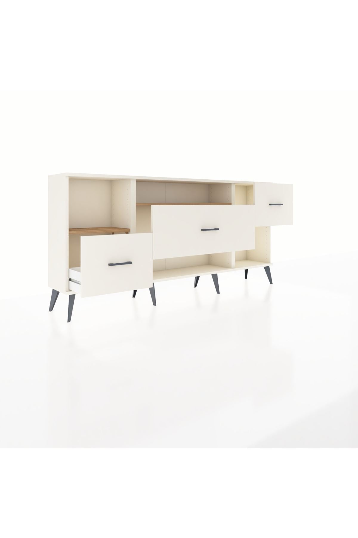 Arges Konsol 2 Raflı 3 Çekmeceli 176x30x83 - S148M019V01A