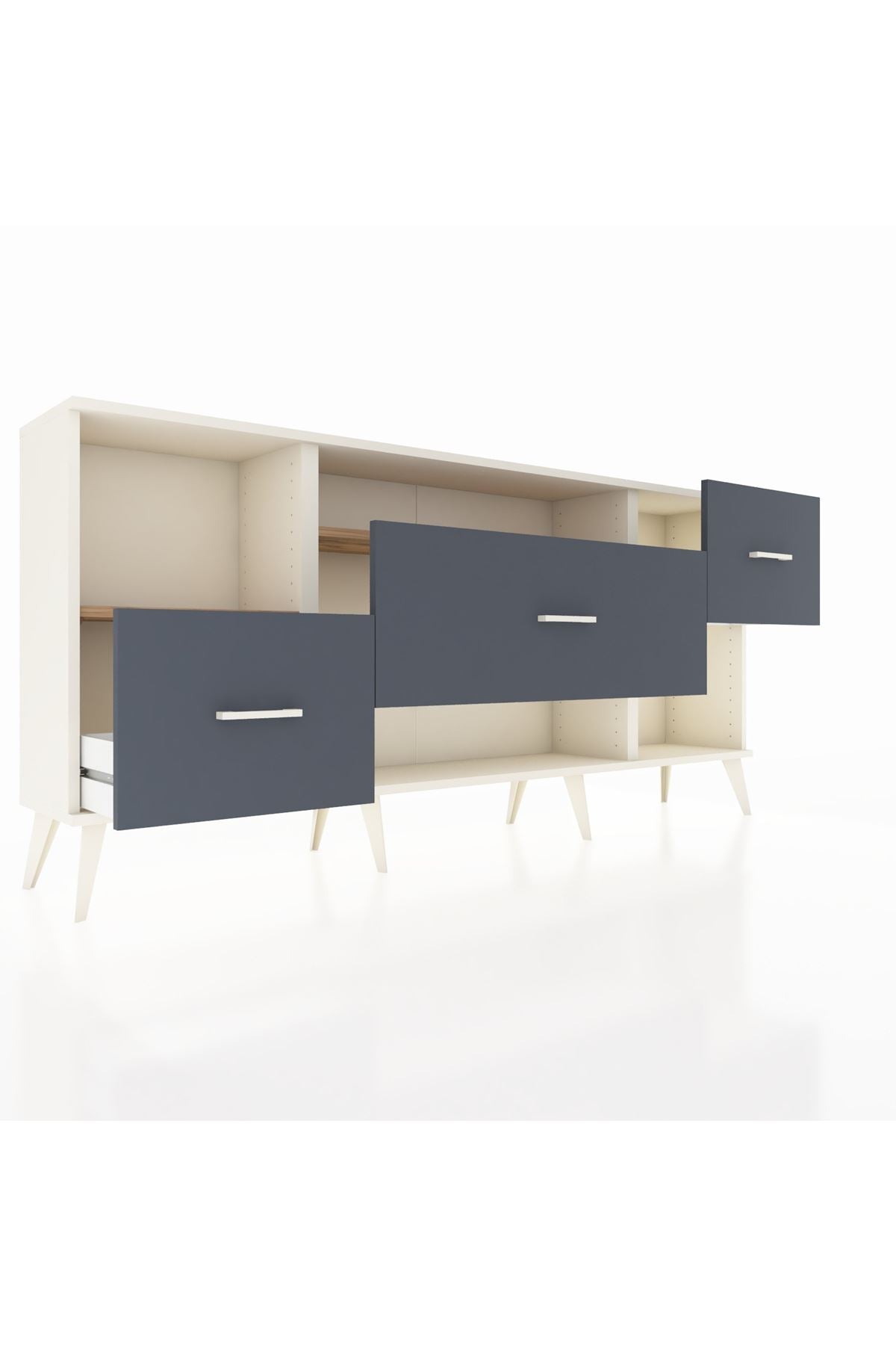 Arges Konsol 2 Raflı 3 Çekmeceli 176x30x83 - S148M019V02A
