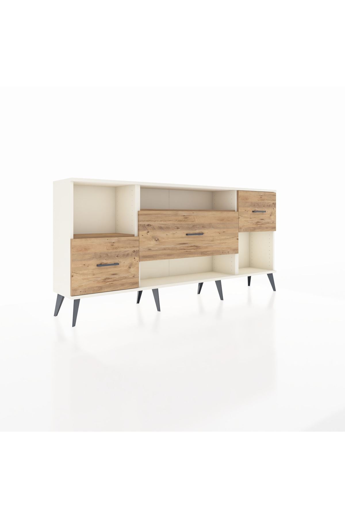 Arges Konsol 2 Raflı 3 Çekmeceli 176x30x83 - S148M019V03A