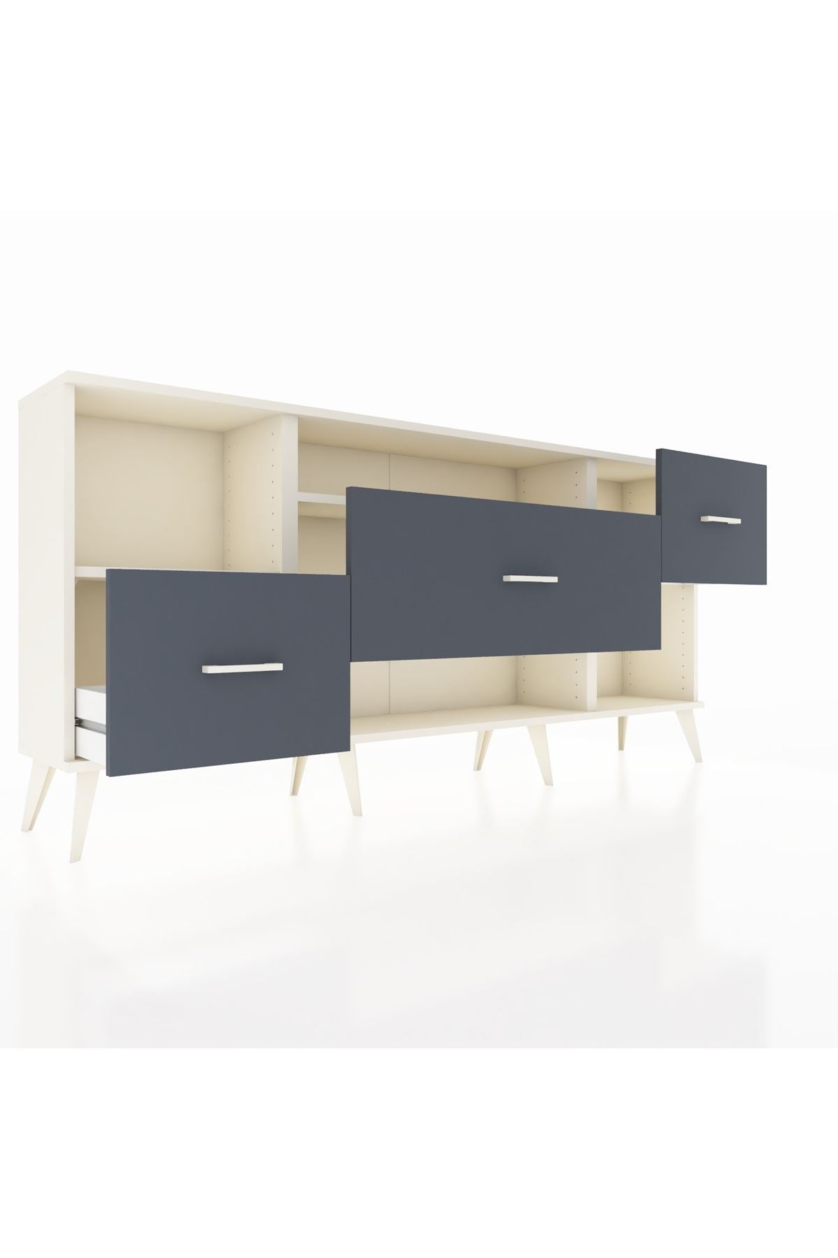 Arges Konsol 2 Raflı 3 Çekmeceli 176x30x83 - S148M019V05A