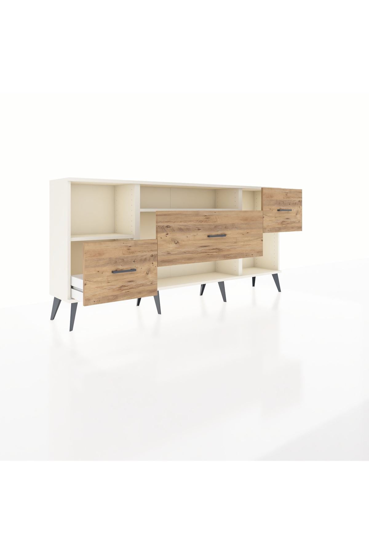 Arges Konsol 2 Raflı 3 Çekmeceli 176x30x83 - S148M019V06A
