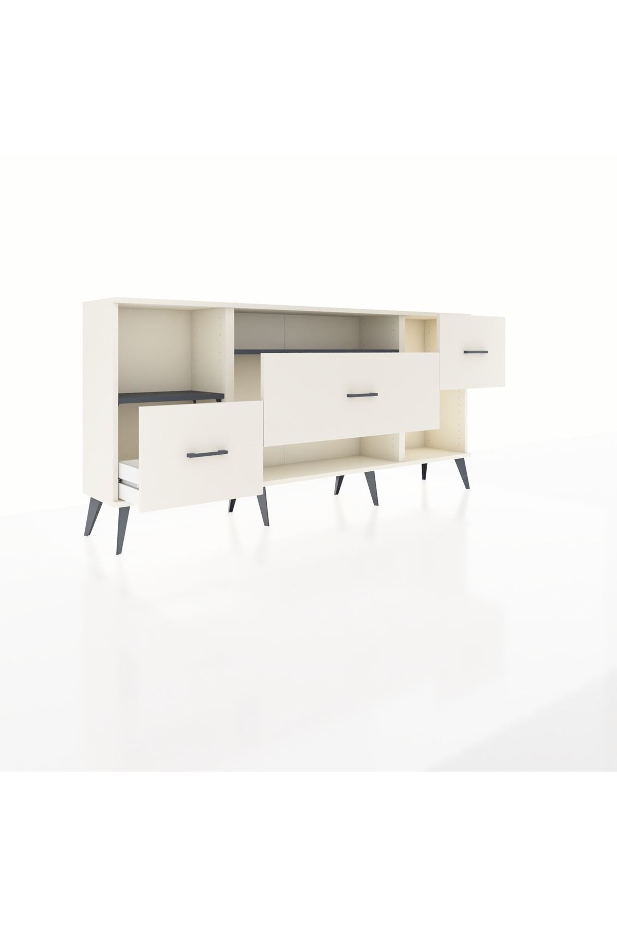 Arges Konsol 2 Raflı 3 Çekmeceli 176x30x83 - S148M019V07A