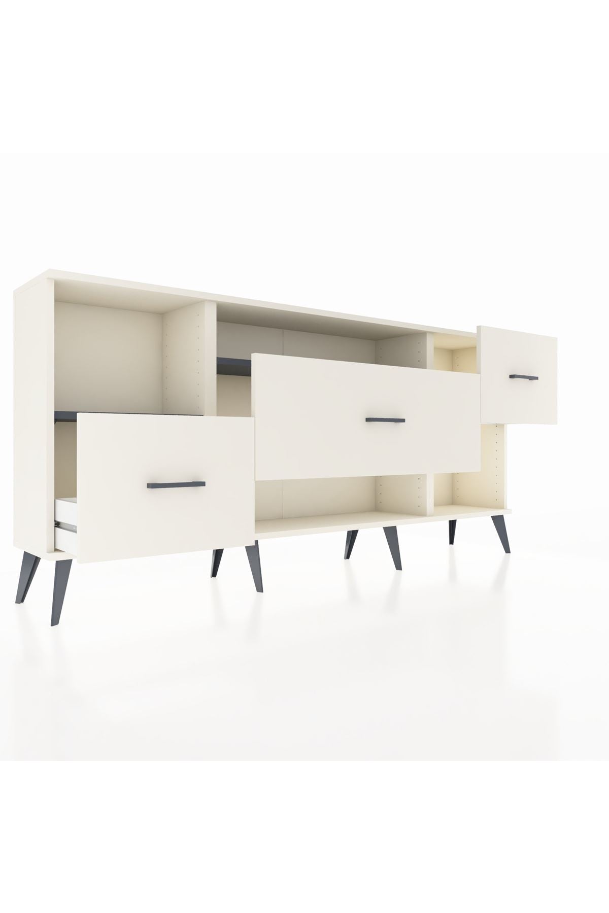 Arges Konsol 2 Raflı 3 Çekmeceli 176x30x83 - S148M019V07A