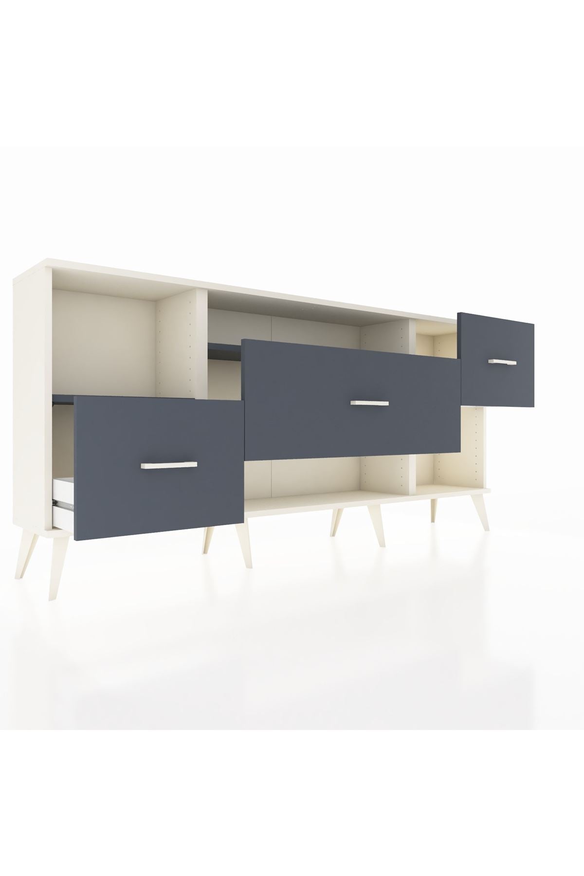 Arges Konsol 2 Raflı 3 Çekmeceli 176x30x83 - S148M019V08A
