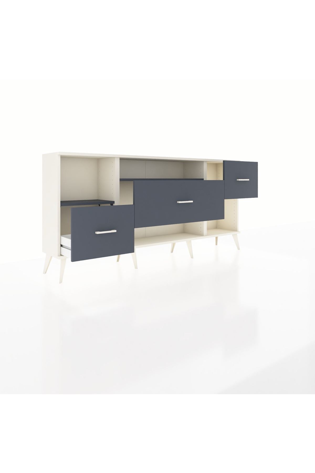 Arges Konsol 2 Raflı 3 Çekmeceli 176x30x83 - S148M019V08A