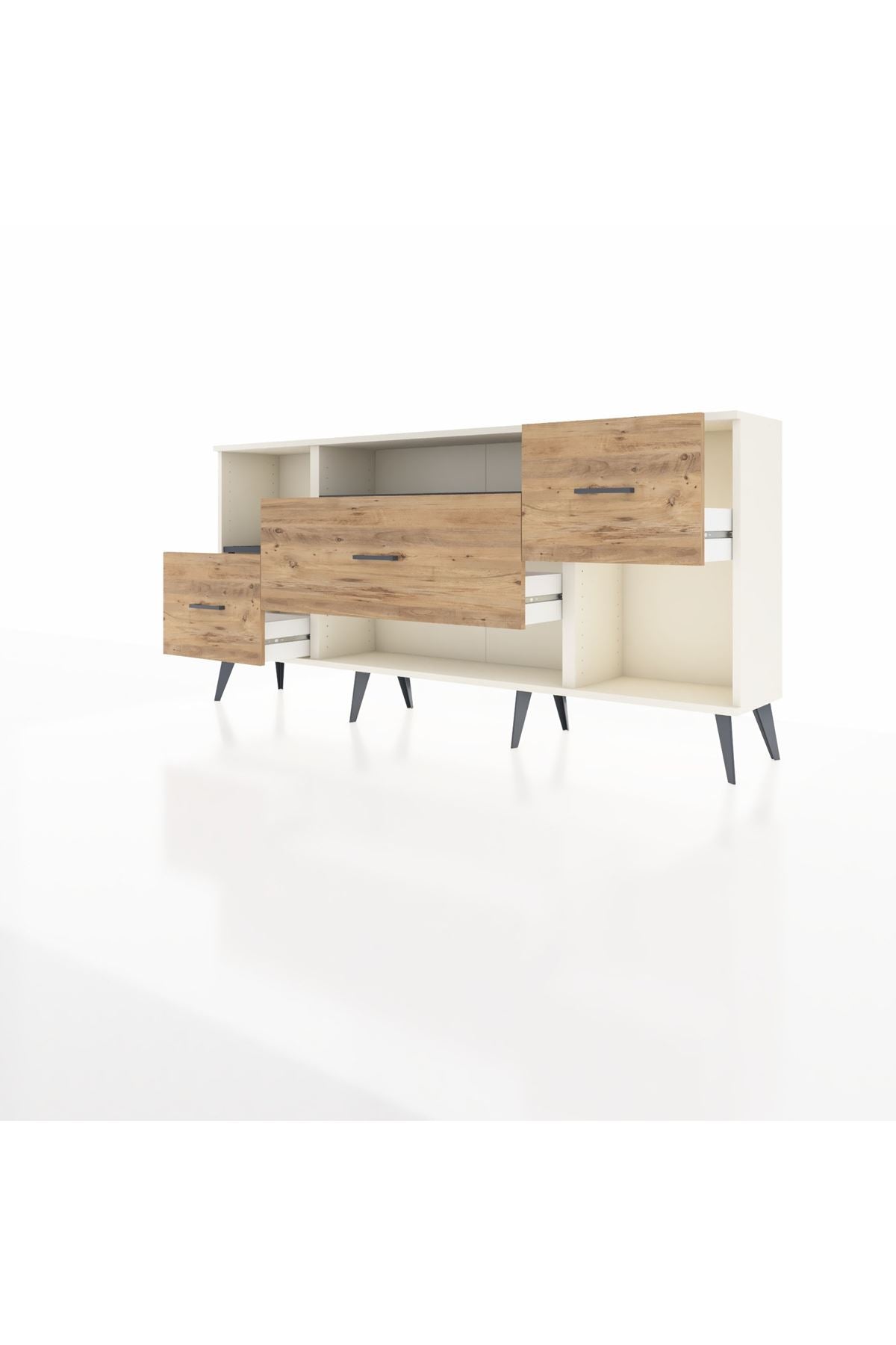 Arges Konsol 2 Raflı 3 Çekmeceli 176x30x83 - S148M019V09A