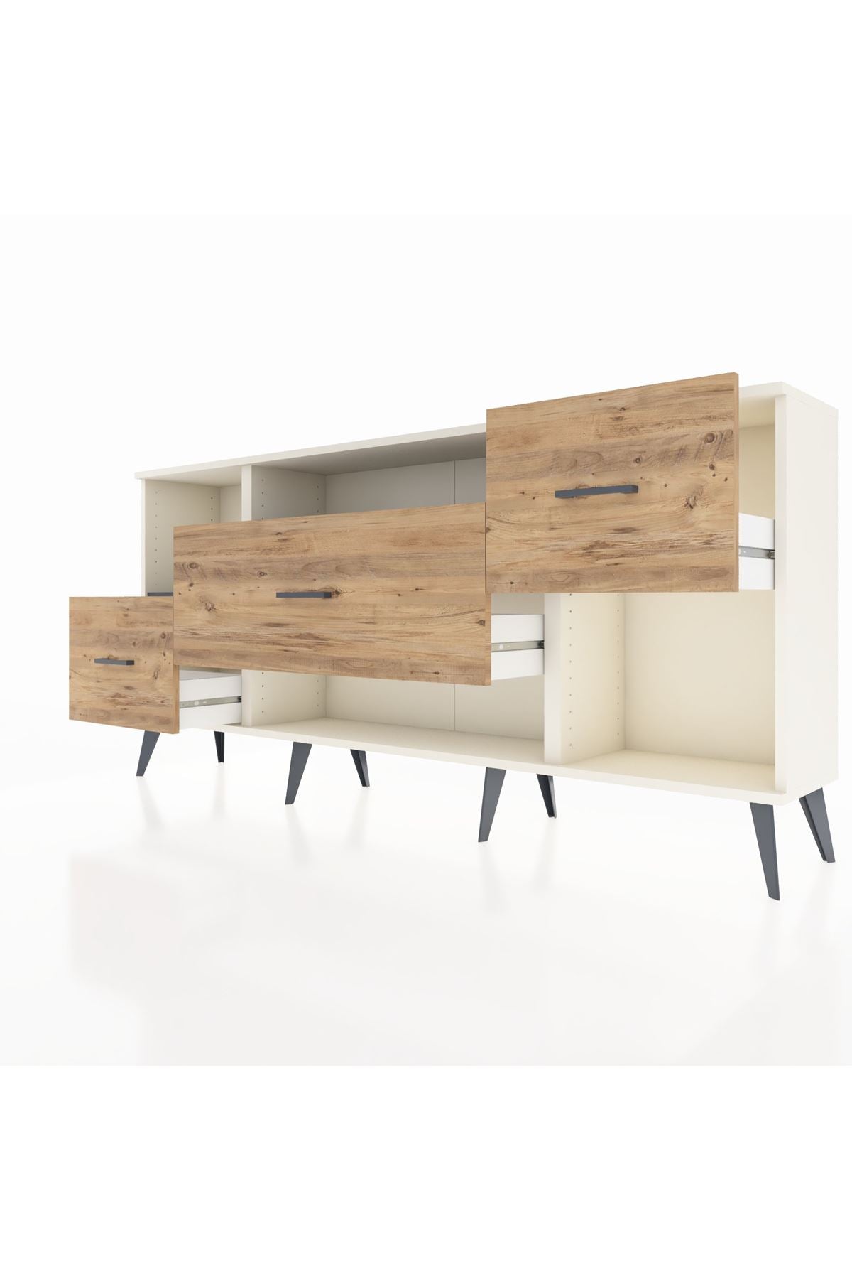 Arges Konsol 2 Raflı 3 Çekmeceli 176x30x83 - S148M019V09A