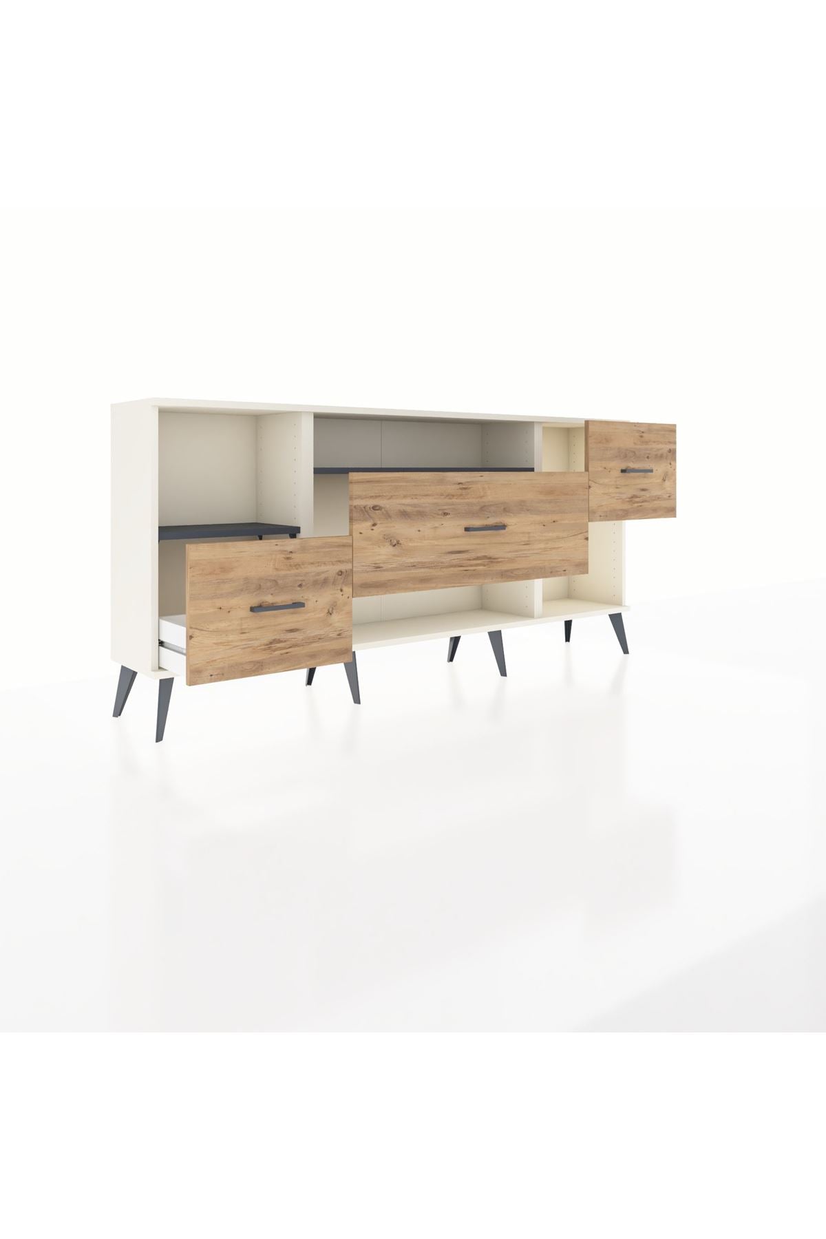 Arges Konsol 2 Raflı 3 Çekmeceli 176x30x83 - S148M019V09A