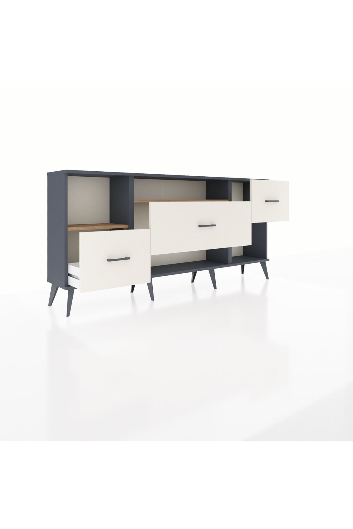 Arges Konsol 2 Raflı 3 Çekmeceli 176x30x83 - S148M019V10A