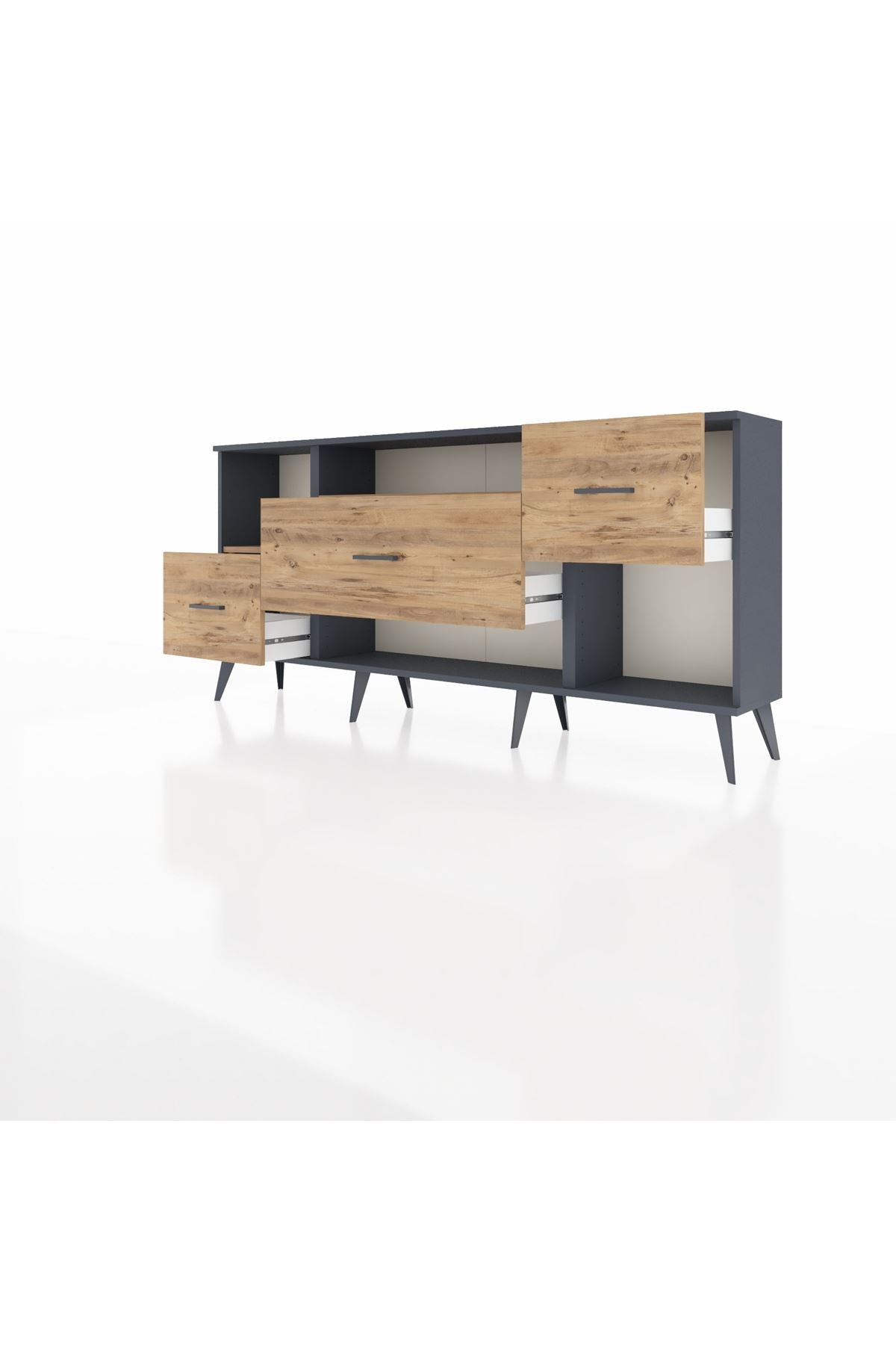 Arges Konsol 2 Raflı 3 Çekmeceli 176x30x83 - S148M019V12A
