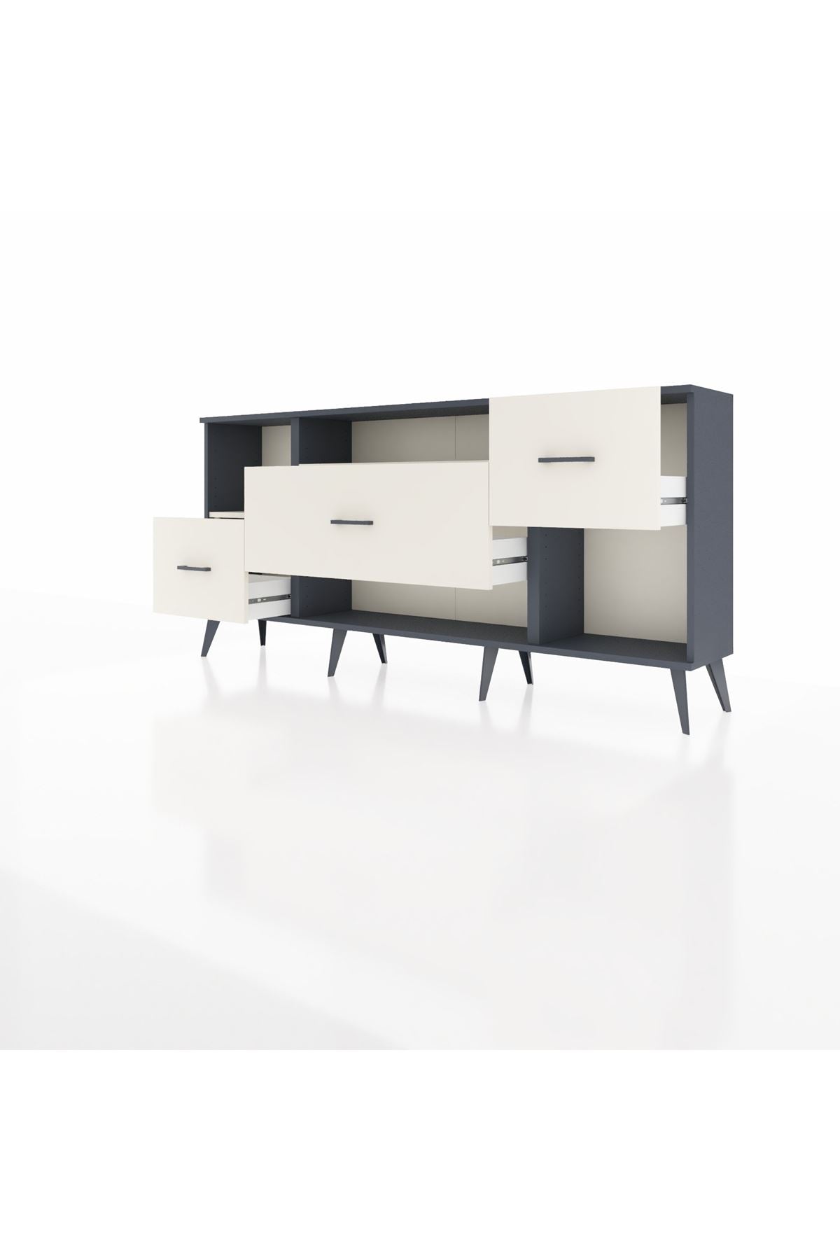 Arges Konsol 2 Raflı 3 Çekmeceli 176x30x83 - S148M019V13A