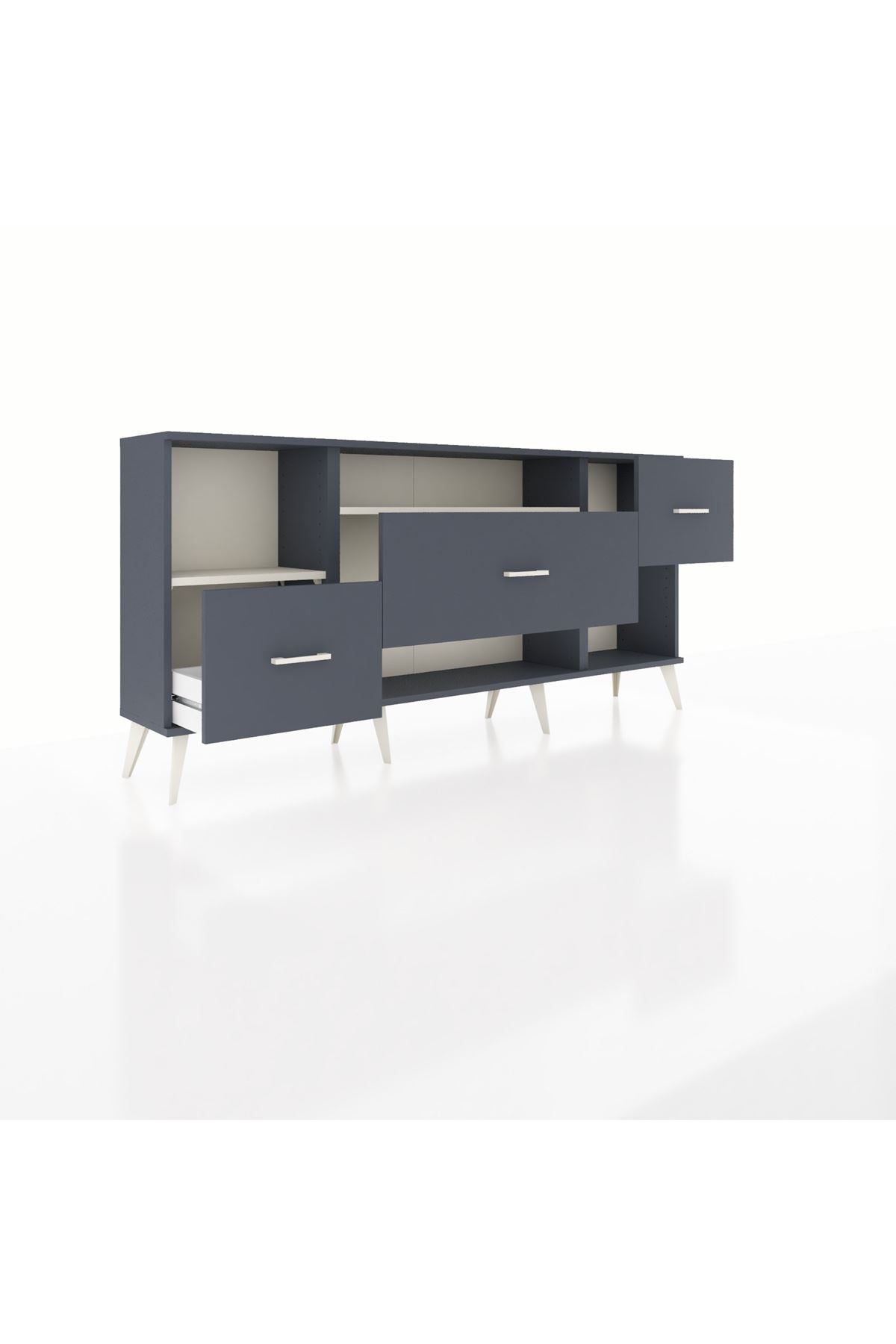 Arges Konsol 2 Raflı 3 Çekmeceli 176x30x83 - S148M019V14A