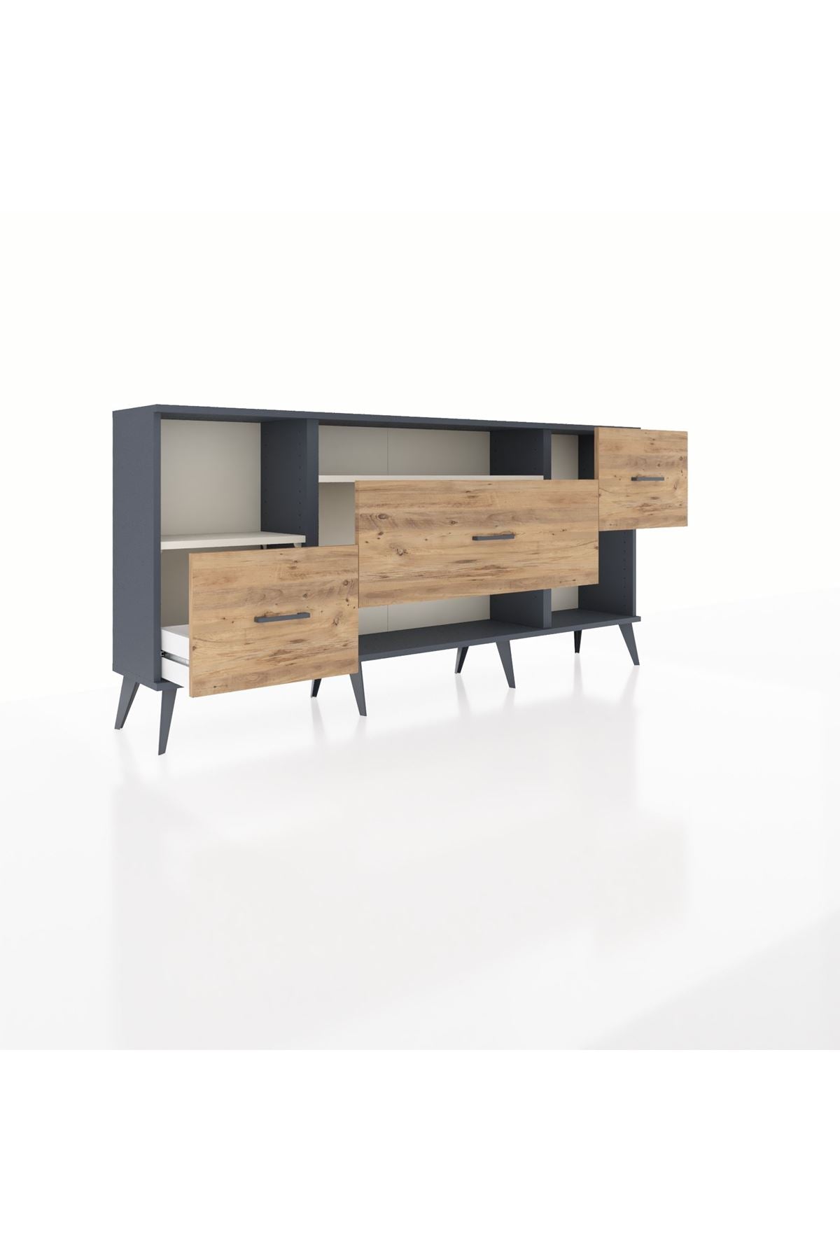 Arges Konsol 2 Raflı 3 Çekmeceli 176x30x83 - S148M019V15A
