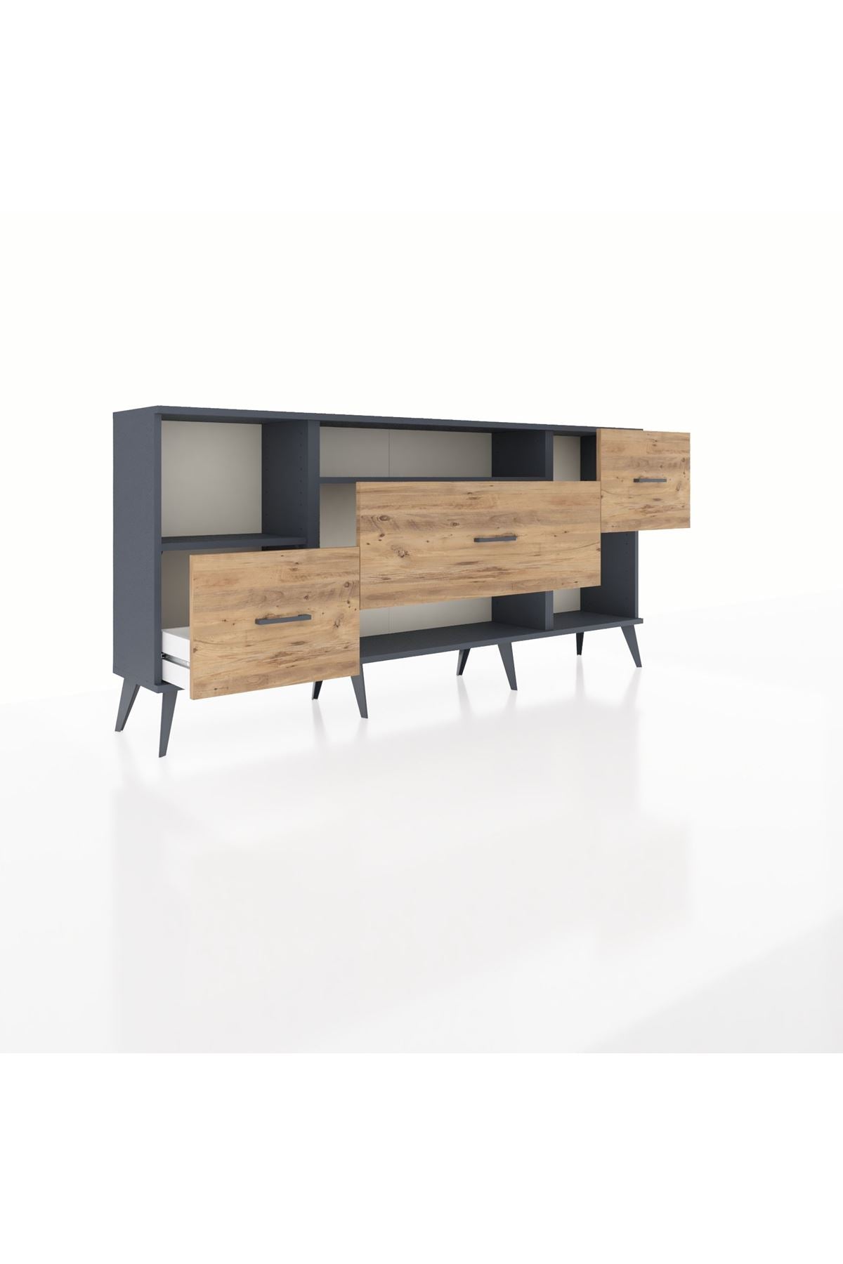 Arges Konsol 2 Raflı 3 Çekmeceli 176x30x83 - S148M019V18A