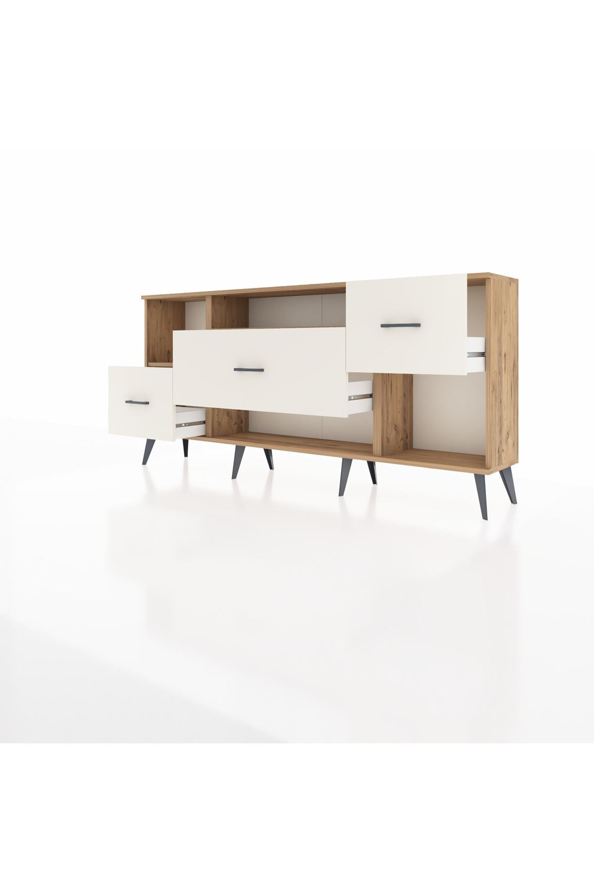 Arges Konsol 2 Raflı 3 Çekmeceli 176x30x83 - S148M019V19A