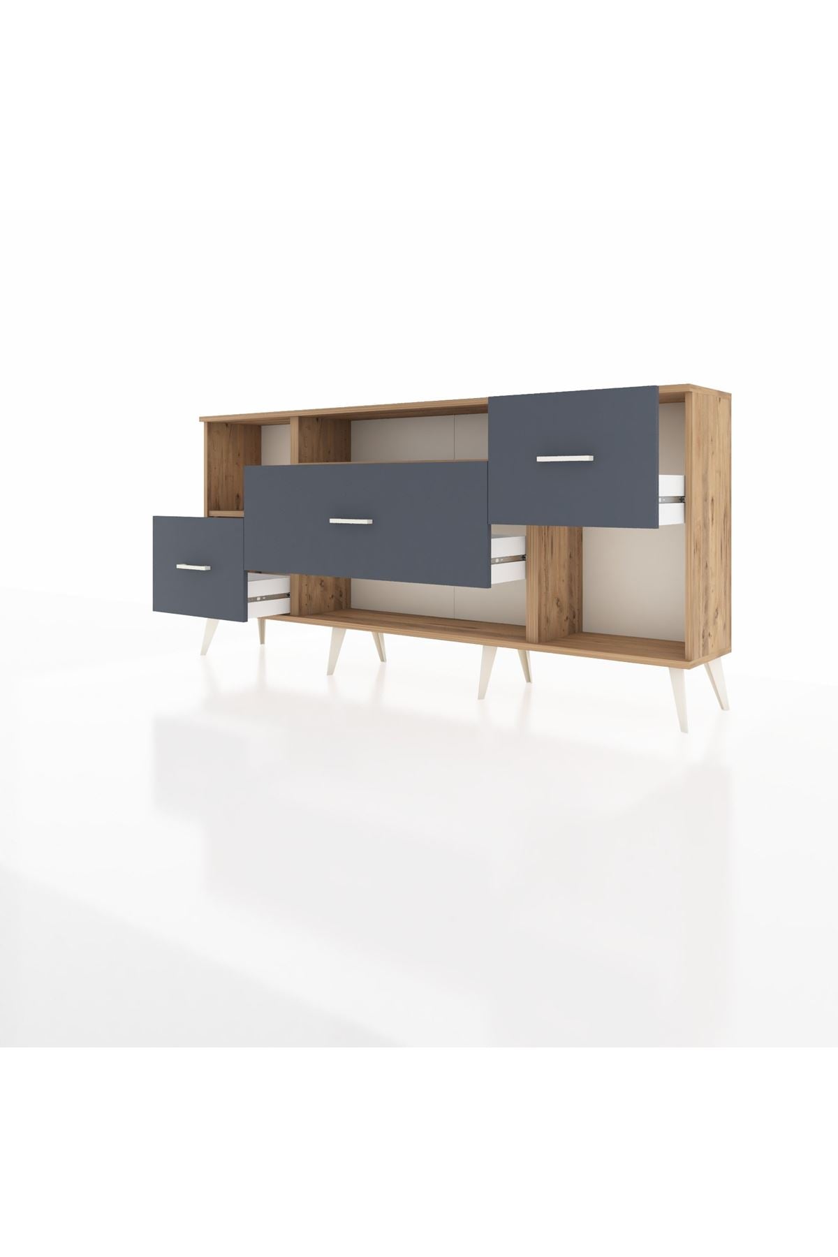 Arges Konsol 2 Raflı 3 Çekmeceli 176x30x83 - S148M019V20A