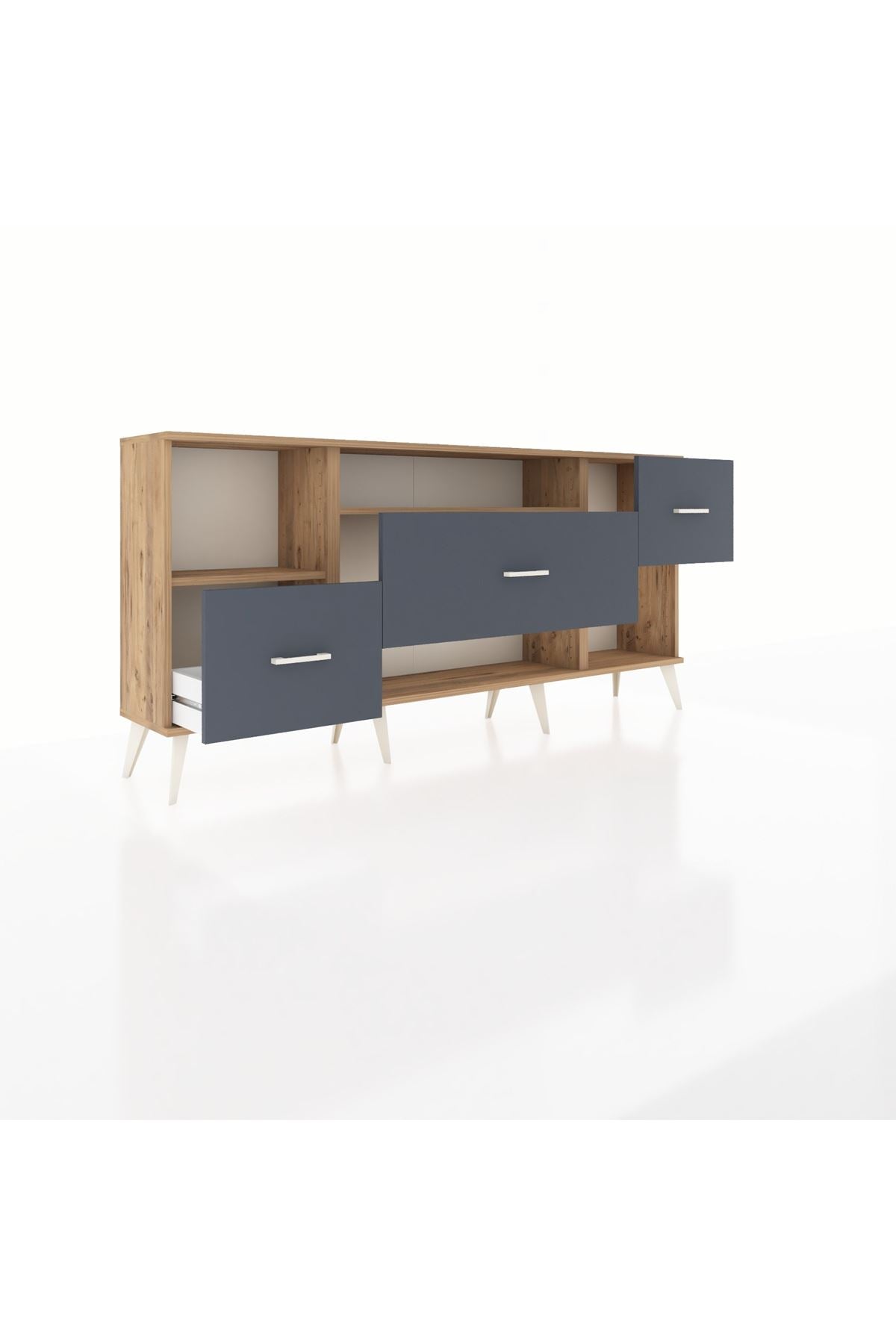 Arges Konsol 2 Raflı 3 Çekmeceli 176x30x83 - S148M019V20A