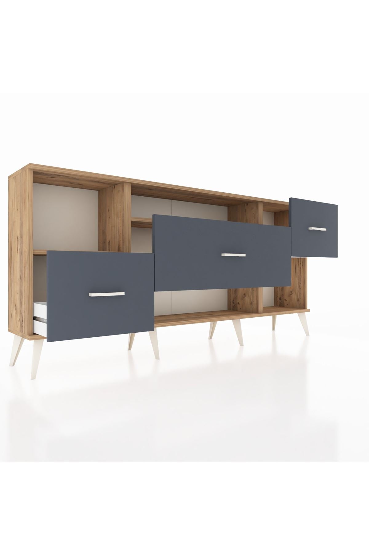 Arges Konsol 2 Raflı 3 Çekmeceli 176x30x83 - S148M019V20A