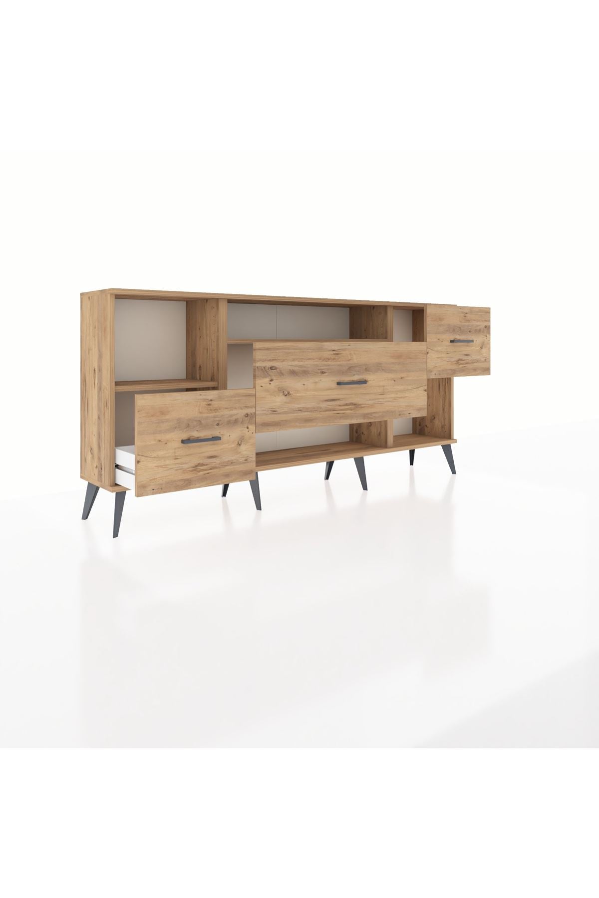 Arges Konsol 2 Raflı 3 Çekmeceli 176x30x83 - S148M019V21A