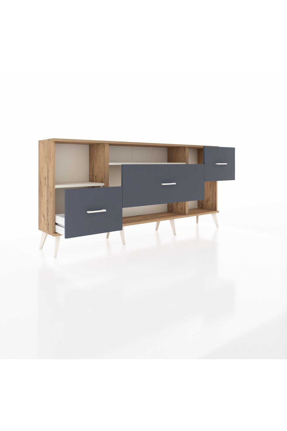 Arges Konsol 2 Raflı 3 Çekmeceli 176x30x83 - S148M019V23A