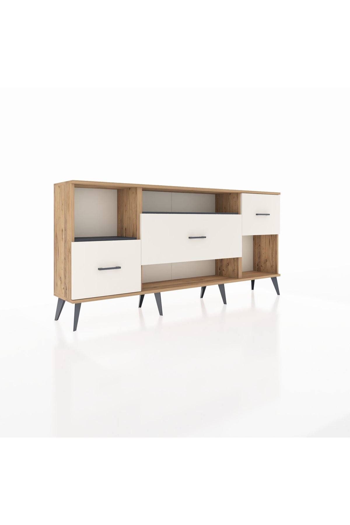 Arges Konsol 2 Raflı 3 Çekmeceli 176x30x83 - S148M019V25A