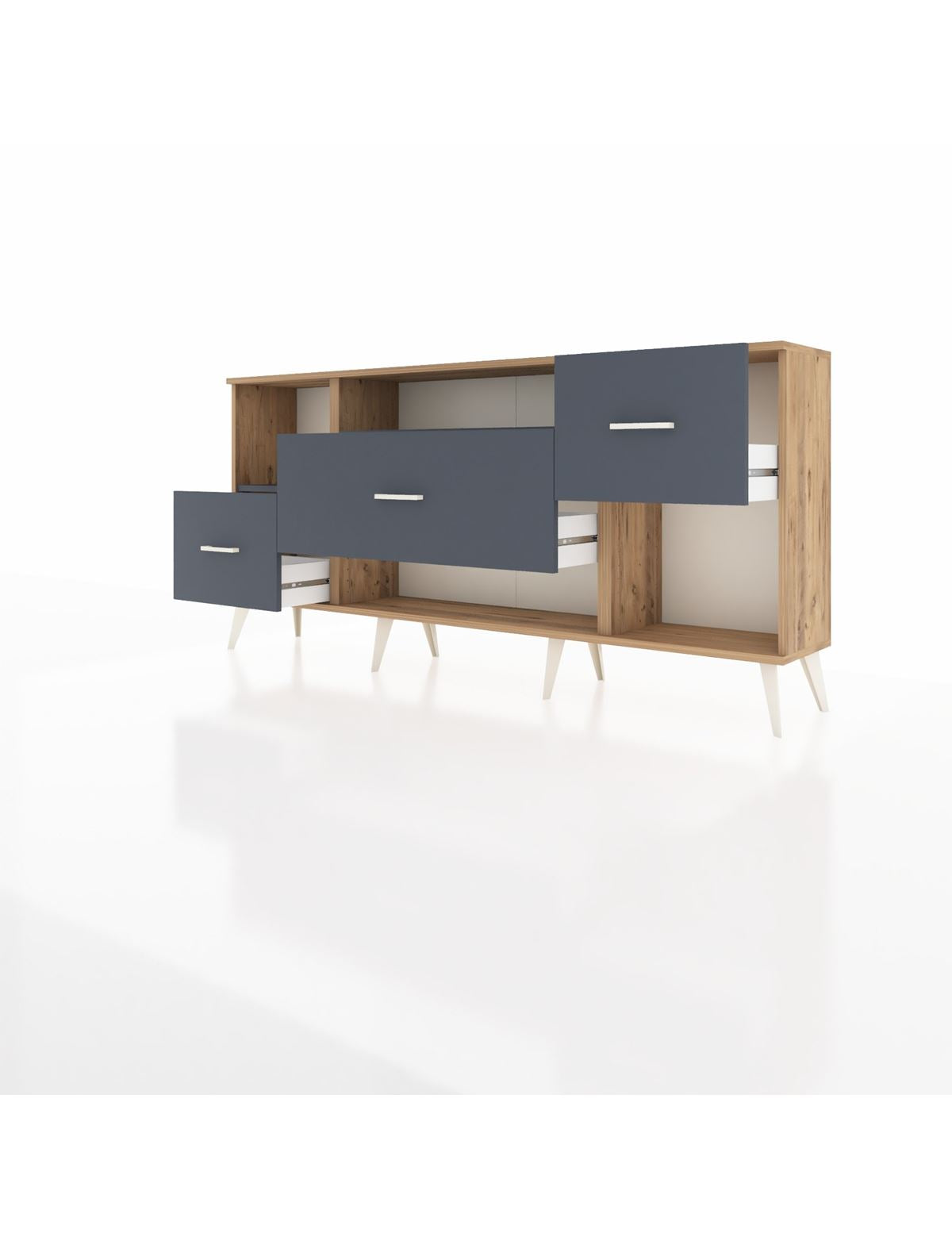 Arges Konsol 2 Raflı 3 Çekmeceli 176x30x83 - S148M019V26A
