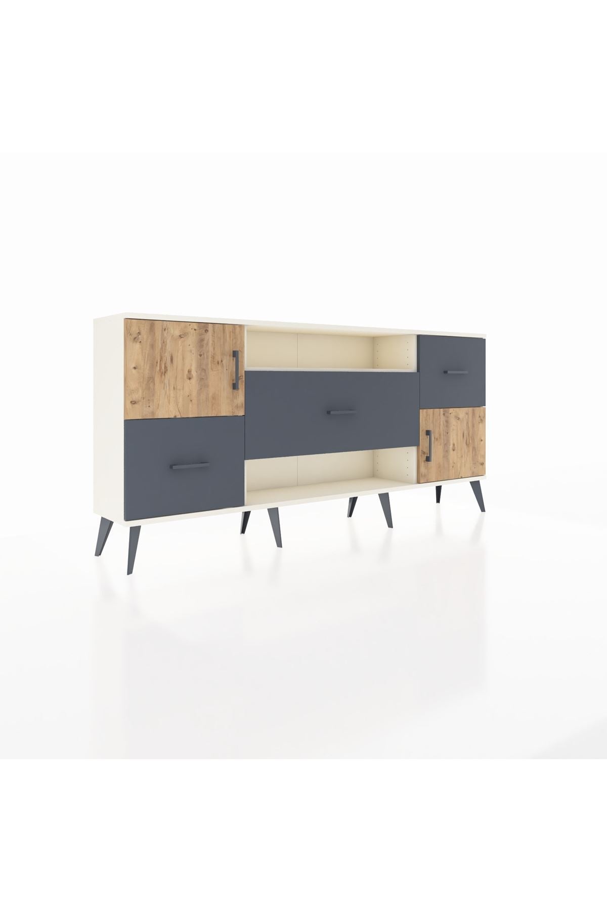 Arges Konsol 2 Raflı 3 Çekmeceli 2 Kapaklı 176x30x83 - S148M020V02A
