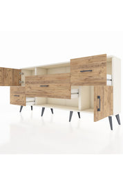 Arges Konsol 2 Raflı 3 Çekmeceli 2 Kapaklı 176x30x83 - S148M020V03A