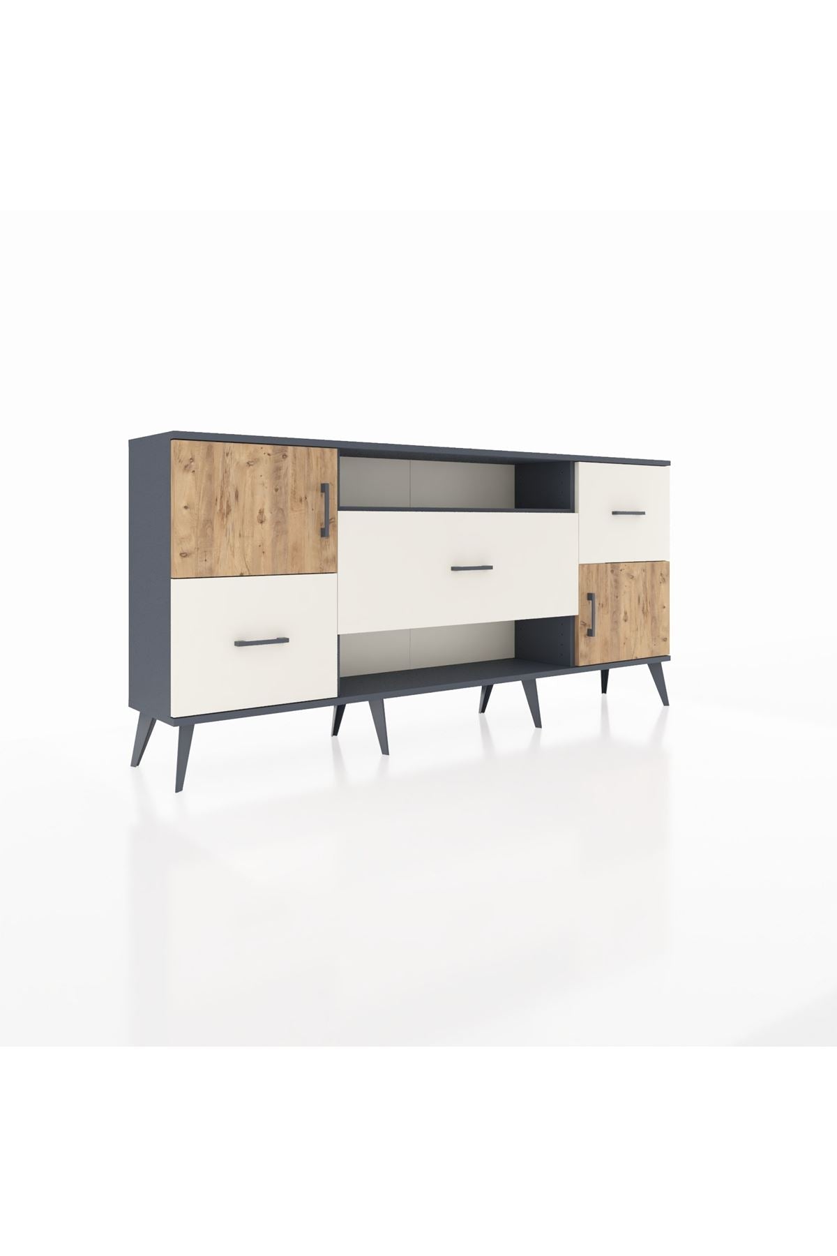 Arges Konsol 2 Raflı 3 Çekmeceli 2 Kapaklı 176x30x83 - S148M020V10A